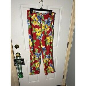 Polo Ralph Lauren Summer Beach Trousers Floral Pull Up Dress Pants